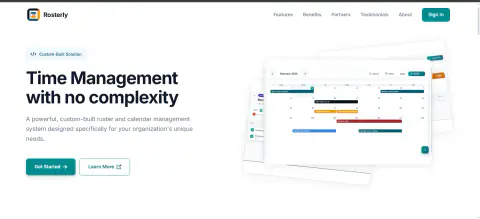 Screenshot of Rosterly Time Management System